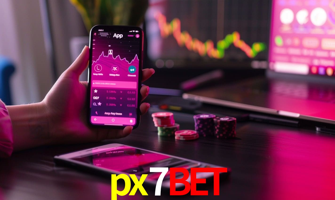 Comparação APP mobile vs versão web da px7bet